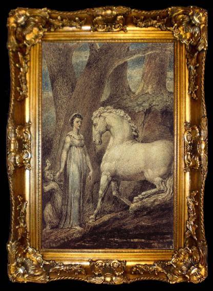 framed  William Blake The Horse, out of William Hayleys Ballads, ta009-2